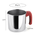 Conjunto 6 Fervedores Leiteira Em Aço Inox 1,3 Litros Forma