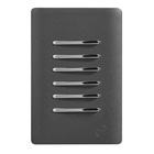 Conjunto 6 Interruptores Simples Cromados 4x2 Preto Grafite Dicompel