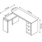 Conjunto 6 Peças Com 2 Escrivaninhas, 1 Armário Alto Fechado,