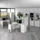 Conjunto 6 Peças Com 2 Escrivaninhas, 1 Armário Alto Fechado,