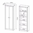 Conjunto 6 Peças Com 2 Escrivaninhas, 1 Armário Alto Fechado,