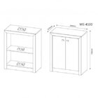 Conjunto 6 Peças Com 2 Escrivaninhas, 1 Armário Alto Fechado,