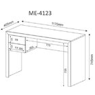 Conjunto 6 Peças Com 2 Escrivaninhas, 1 Armário Alto Fechado,