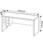 Conjunto 6 Peças Com Escrivaninha, 3 Gaveteiros E 2 Armários