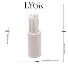 Conjunto 6 Peças De Aço Inox Com Suporte Pp Lines Bege 1780 L