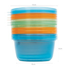 Conjunto 6 Potes Para Papinha Com Tampa Colorido 250ml Bpa Fr