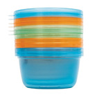Conjunto 6 Potes Para Papinha Com Tampa Colorido 250ml Bpa Fr