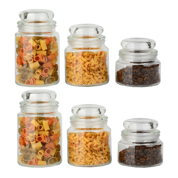 Conjunto 6 Potes Vidro Hermético 750/520/350ml Class Home