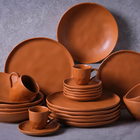 Conjunto 6 Pratos De Sobremesa Bio Stoneware Terrakotta 21,5c