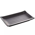 Conjunto 6 Pratos De Sushi Melamina Lyor Tóquio Preto 17x11cm