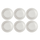 Conjunto 6 Pratos Raso Cerâmica 27cm Perla Branco