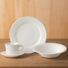 Conjunto 6 Pratos Raso Cerâmica 27cm Perla Branco