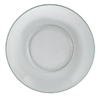 Conjunto 6 Pratos Raso Vidro Transparente Gema 23,5cm