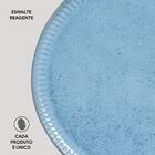 Conjunto 6 Pratos Rasos 27,5cm Linhas Breeze Cerâmica Azul Po