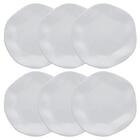 Conjunto 6 Pratos Rasos Oxford Ryo White 27.5cm Porcelana Bra