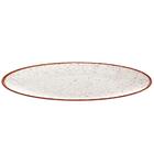 Conjunto 6 Pratos Rústicos Tramontina Rasos 28cm Porcelana Ma