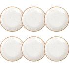 Conjunto 6 Pratos Rústicos Tramontina Rasos 28cm Porcelana Ma