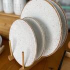 Conjunto 6 Pratos Rústicos Tramontina Rasos 28cm Porcelana Ma