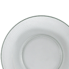 Conjunto 6 Pratos Sobremesa Vidro Transparente Gema 19,6cm