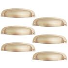 Conjunto 6 Puxadores 2773 Quebec Concha Dourado Para Móveis A