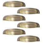 Conjunto 6 Puxadores 2773 Quebec Concha Ouro Velho Móveis Arm