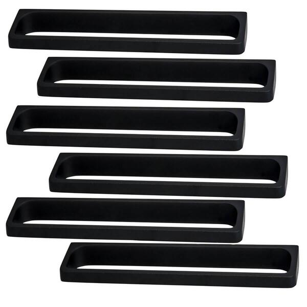 Conjunto 6 Puxadores Toulon 2544 Preto Fosco Para Móveis Armá