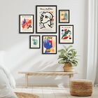 Conjunto 6 Quadros Papiers Découpés Matisse Moldura:madeira P