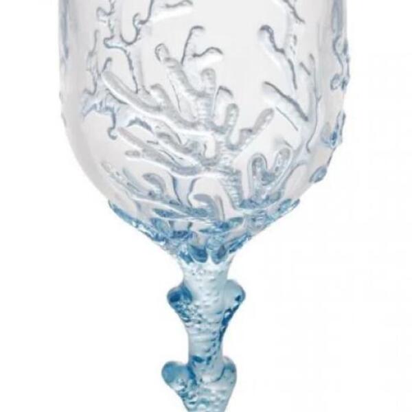Conjunto 6 Taças Acrilico Coral Azul 450 Ml - Wolff