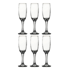 Conjunto 6 Taças Champanhe Vidro Lira 210ml Class Home