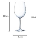 Conjunto 6 Taças Cristal 580ml Vinho Cabernet Importada Luxo