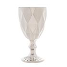 Conjunto 6 Taças De Vidro Prateado Diamond 325ml Agua E Suco