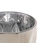 Conjunto 6 Taças De Vidro Prateado Diamond 325ml Agua E Suco