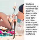 Conjunto 6 Taças Fixar Haste Areia Bebidas Praia Champagne Ve