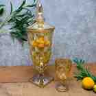 Conjunto 6 Taças P/água De Vidro Sodo-cálcico Diamond Ambar M