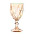 Conjunto 6 Taças P/água De Vidro Sodo-cálcico Diamond Ambar M