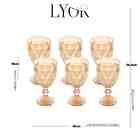 Conjunto 6 Taças P/água De Vidro Sodo-cálcico Diamond Ambar M