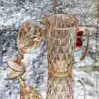 Conjunto 6 Taças P/água De Vidro Sodo-cálcico Diamond Ambar M