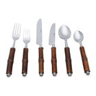 Conjunto 6 Talheres De Aço Inox Com Cabo De Bambu - Wolff