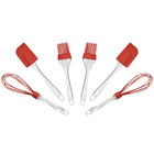 Conjunto 6 Utensílios Silicone Acrílico Colher Batedor