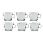 Conjunto 6 Xícaras Café Chá Tango Vidro Class Home 187ml