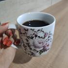 Conjunto 6 Xícaras Grande Porcelana De Chá Café Florida 360ml