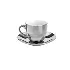 Conjunto 6 Xícaras P/café C/píres De Porcelana Luminus Pratea