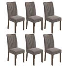 Conjunto 6 cadeiras Apogeu Imbuia/ - Móveis Lopas