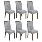 Conjunto 6 cadeiras Apogeu Imbuia/ - Móveis Lopas