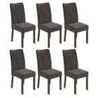 Conjunto 6 cadeiras Apogeu Imbuia/ - Móveis Lopas