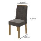 Conjunto 6 cadeiras Astrid Amêndoa/ - Móveis Lopas