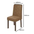 Conjunto 6 cadeiras Astrid Imbuia/ - Móveis Lopas