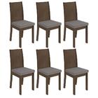 Conjunto 6 cadeiras Athenas Imbuia/ - Móveis Lopas