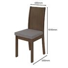 Conjunto 6 cadeiras Athenas Imbuia/ - Móveis Lopas