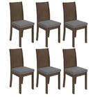 Conjunto 6 cadeiras Athenas Imbuia/ - Móveis Lopas